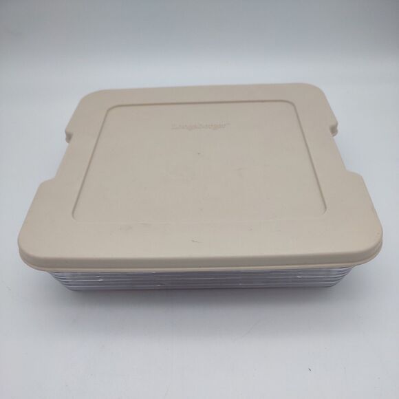 Longaberger Fieldstone Carry & Serve Square Basket with Food Storage Container - Picture 10 of 13